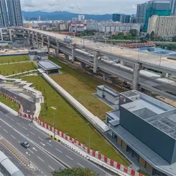 Chan Sow Lin MRT station, an interchange station for the MRT Putrajaya Line, LRT Ampang and Sri Petaling Lines