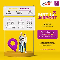 Here’s how you can now take the MRT to KLIA for only RM 8.50!