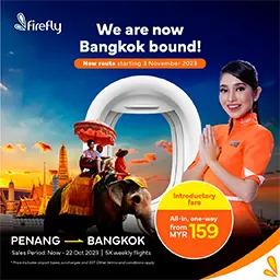 Firefly launches direct flights from Penang to Bangkok