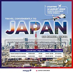 Malaysia Airlines, Japan Airlines expand codeshare operations