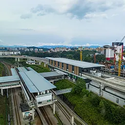 Putrajaya Sentral MRT station, an interchange station to the KLIA Transit and the Terminus station for MRT Putrajaya Line