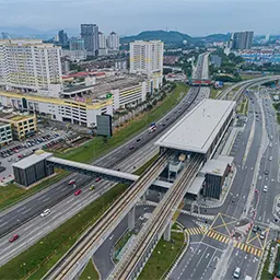 Serdang Raya Selatan MRT station, walking distance to the South City Plaza shopping mall