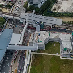Titiwangsa MRT station, an interchange station for the MRT Putrajaya Line, LRT Ampang and Sri Petaling Lines, and KL Monorail