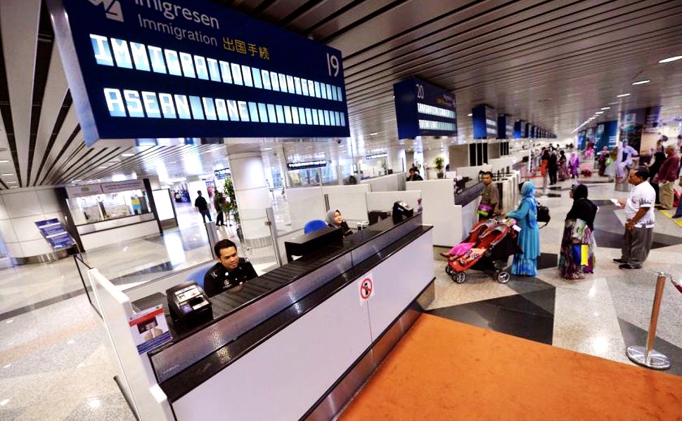 Immigration counters at KLIA for documents check