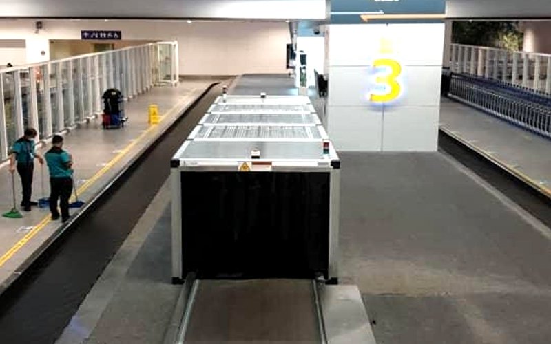 The ultraviolet system installed at KLIA to kill all pathogens found on baggage.