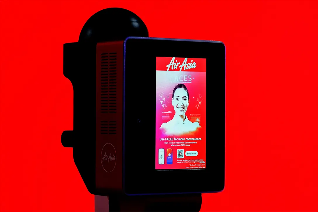 A facial recognition scanner for the Faces app developed by Airasia Super App.Photographer: Samsul Said/Bloomberg