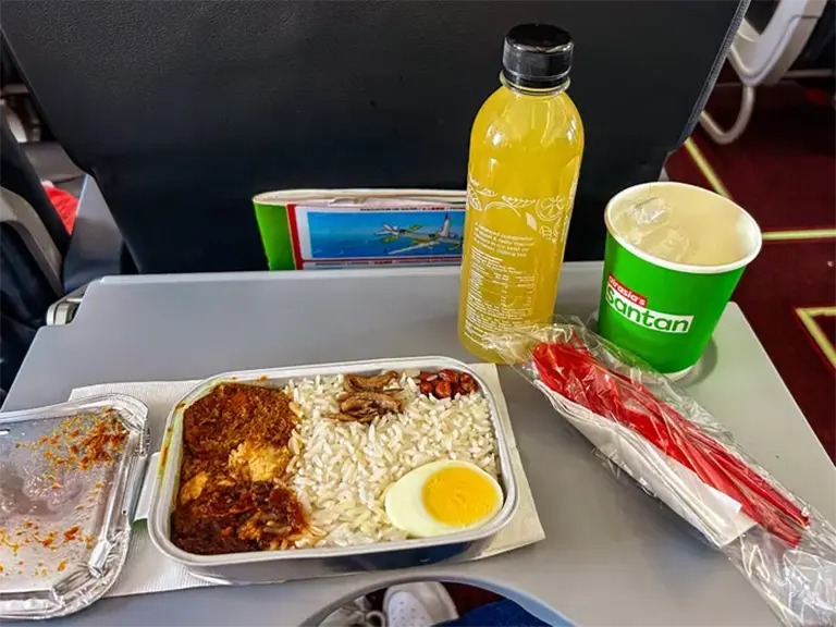 The nasi lemak was one of the best meals I've ever had on a flight. 