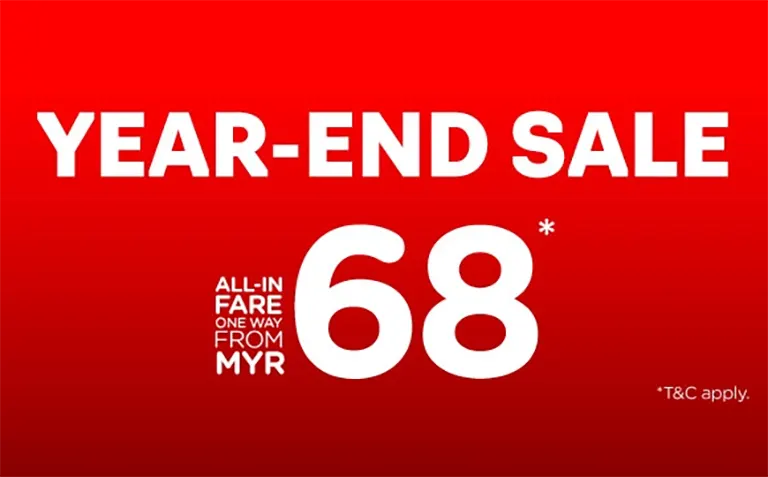 All-in fare (one way) from MYR 68!