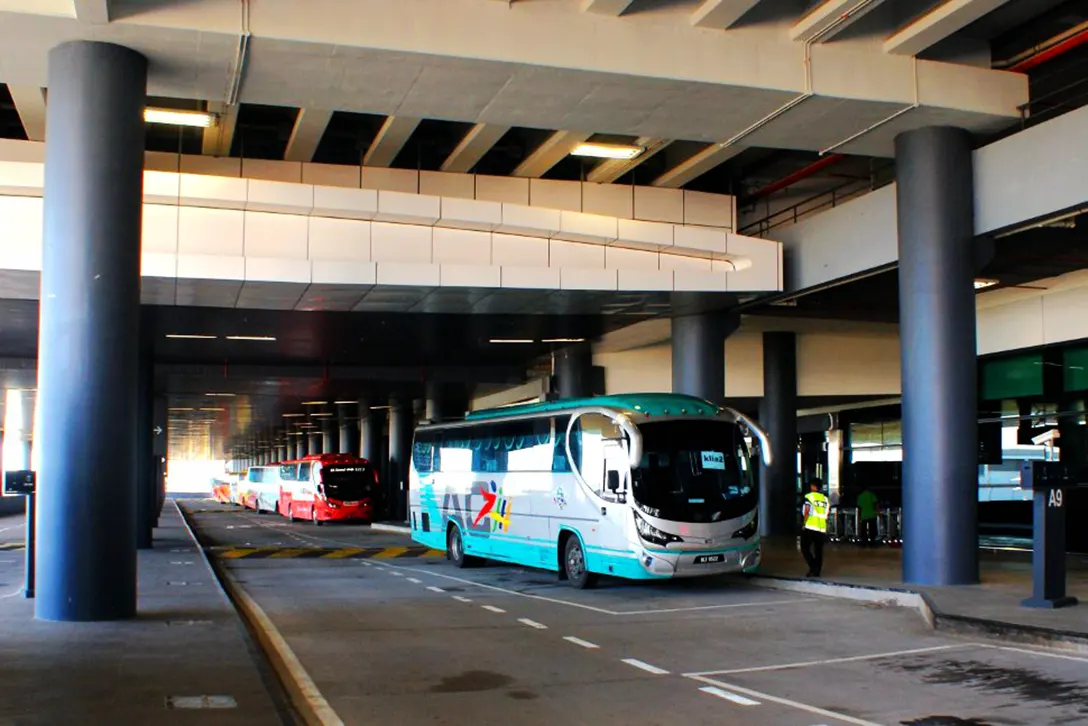 Airport coach at the klia2 transportation hub