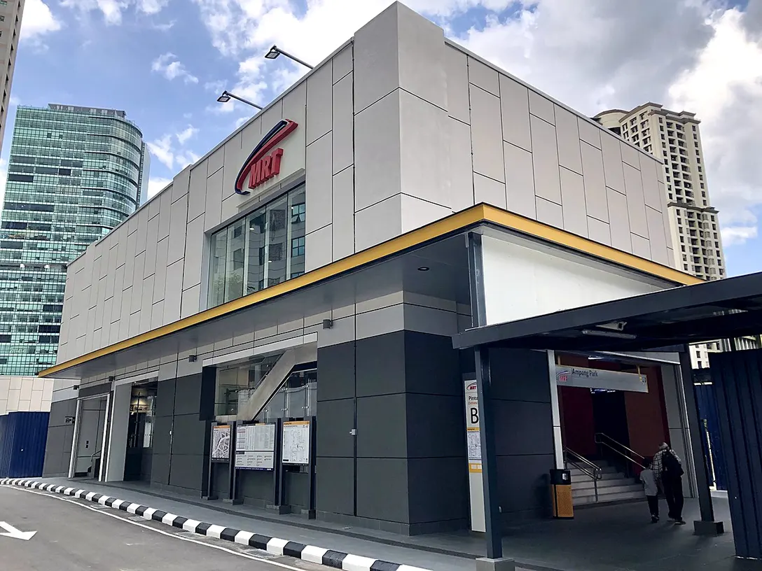 Entrance B of the Ampang Park MRT station
