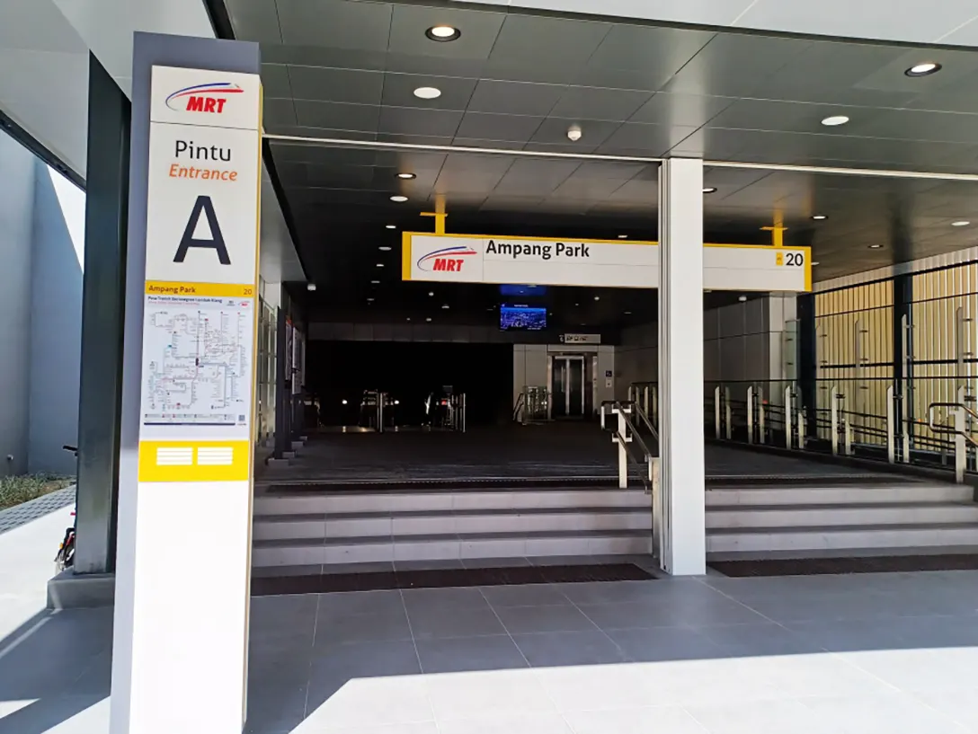 Entrance A of the Ampang Park MRT station