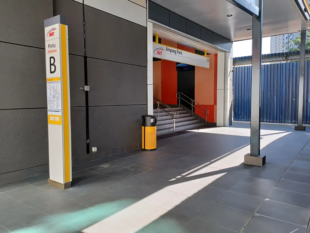 Entrance A of the Ampang Park MRT station