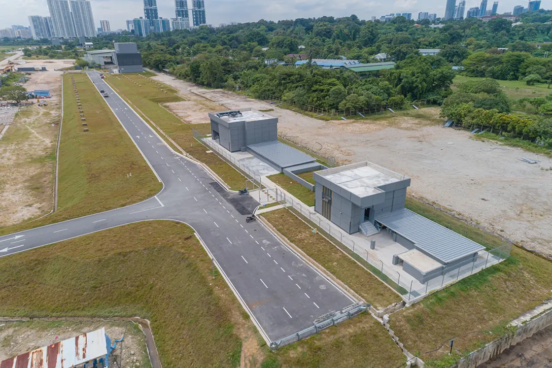 Aerial view of Bandar Malaysia Utara MRT Station.