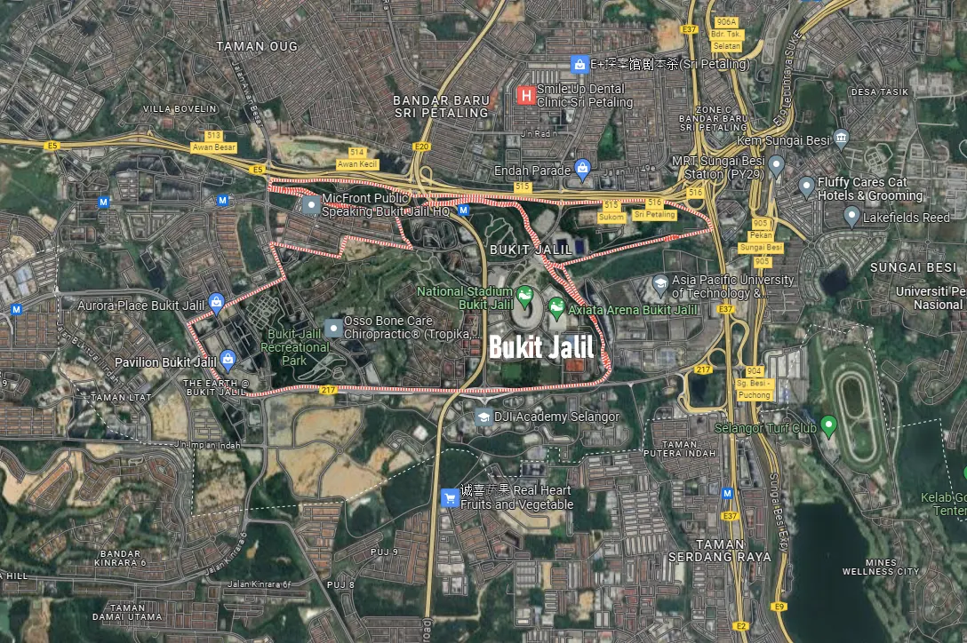 Satellite view of Bukit Jalil