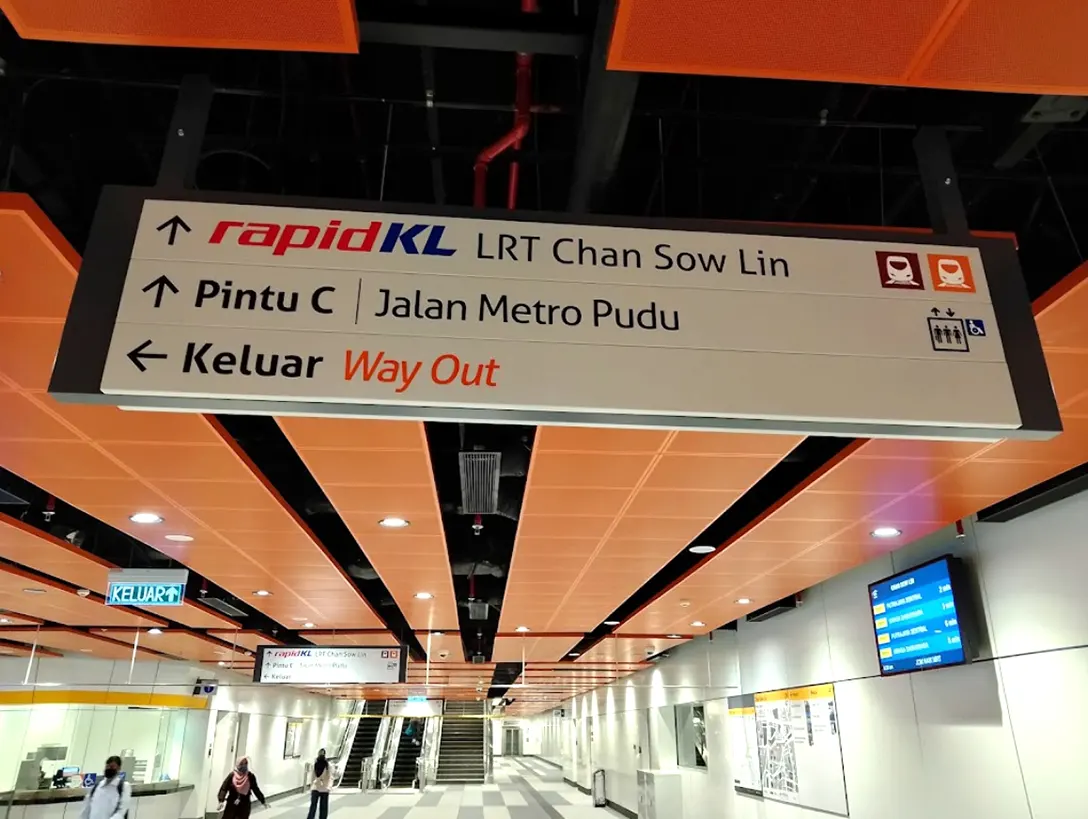 Signboard at the Concourse level
