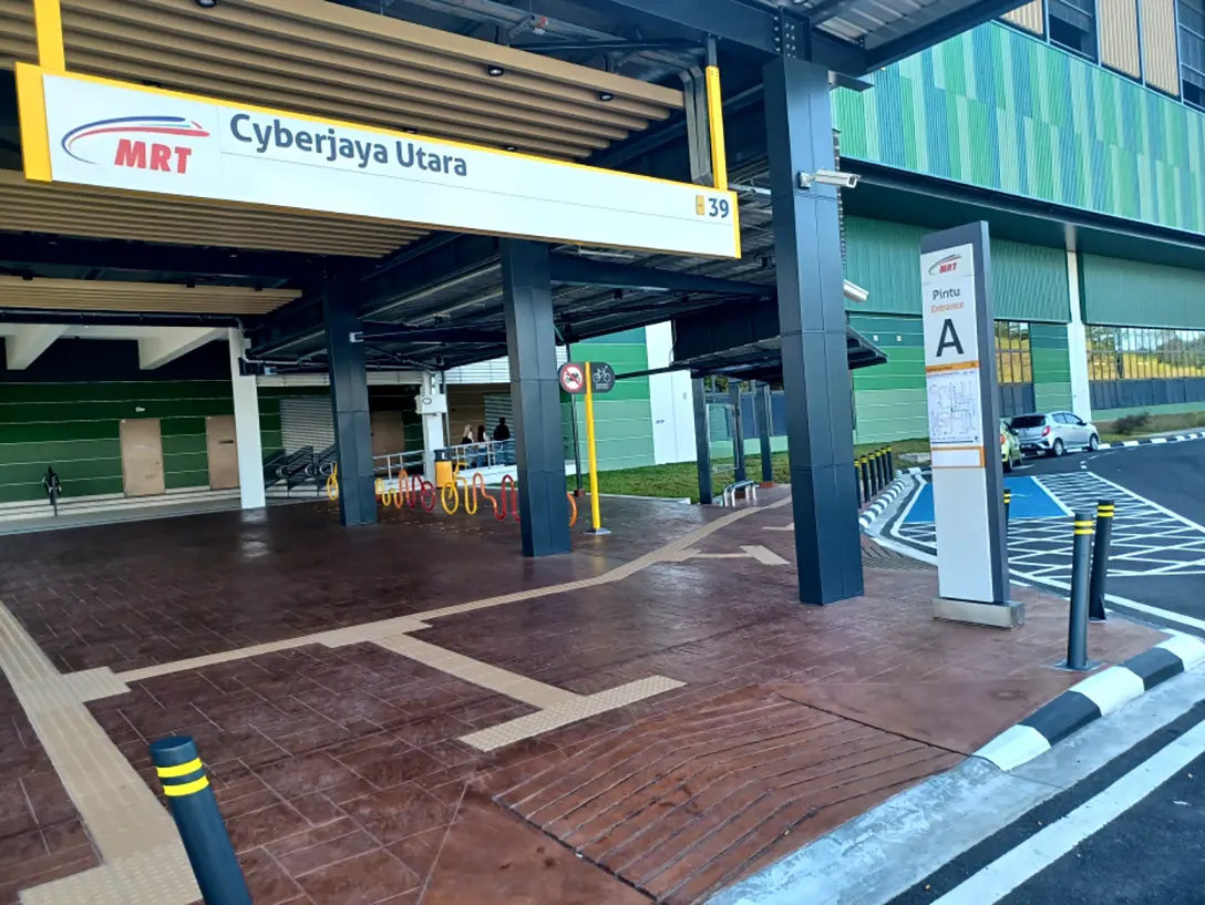 Entrance A of the Cyberjaya Utara MRT station