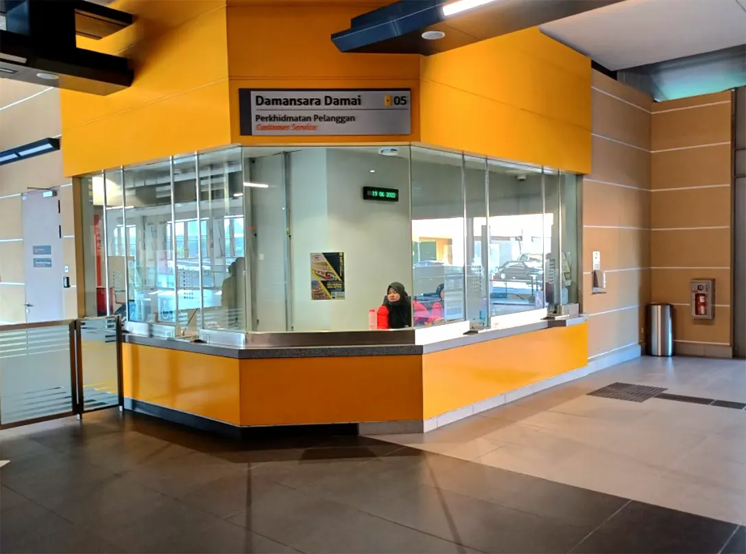 Customer service office at the Damansara Damai MRT station