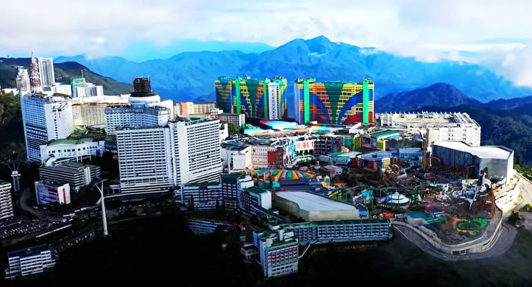 Aerial view of Genting Highlands, Oct 2021