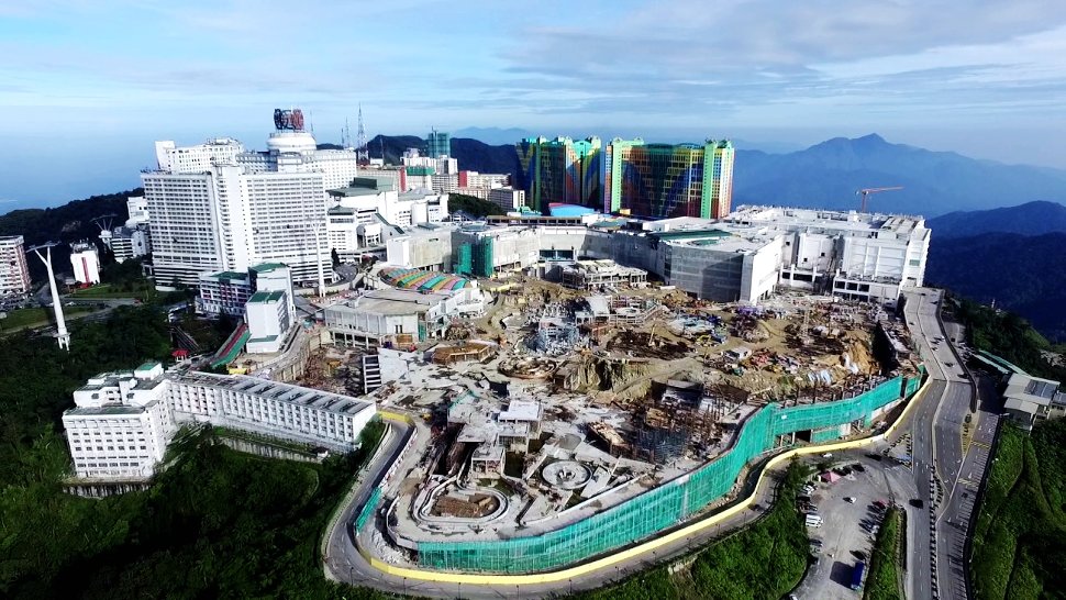 Aerial view of Genting Highlands, Feb 2017