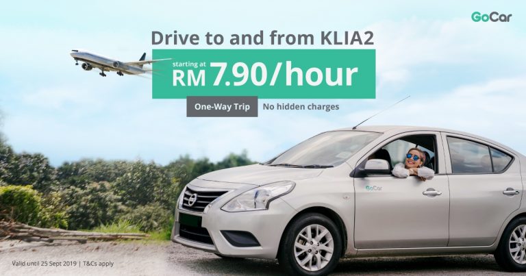 GoCar lets you rent a car to klia2 from RM7.90/hour