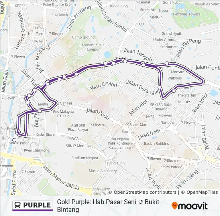 GoKL Purple Line Route