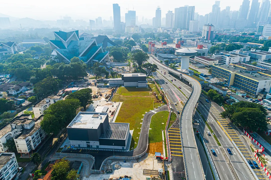 Above ground works at the Hospital Kuala Lumpur MRT Station completed at the Entrance B & C.