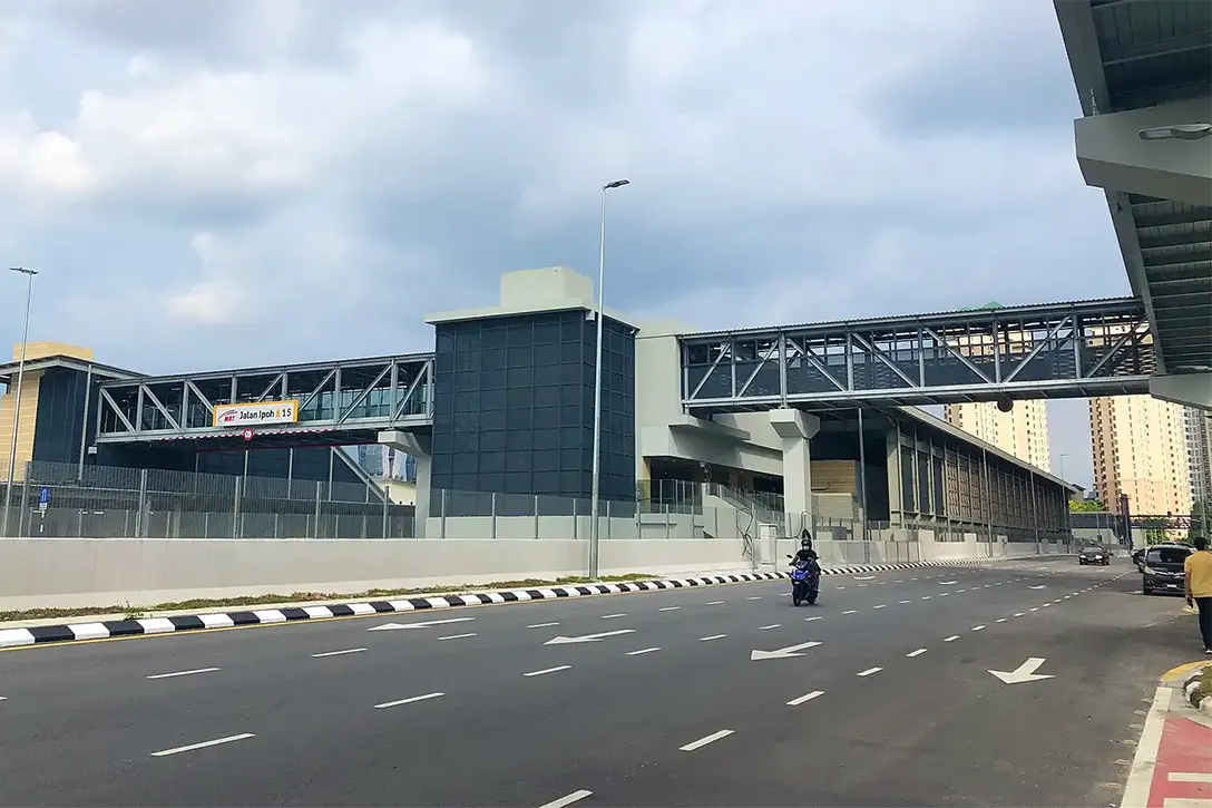 View of the Jalan Ipoh MRT station from road side