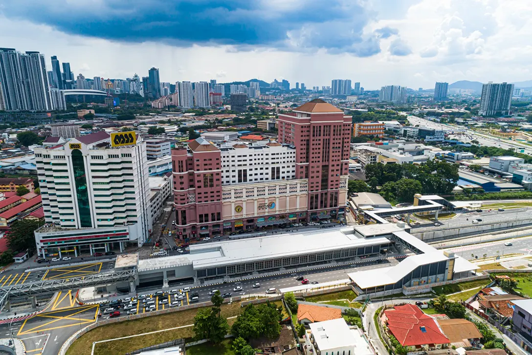 Aerial view of the Jalan Ipoh MRT station, September 2022