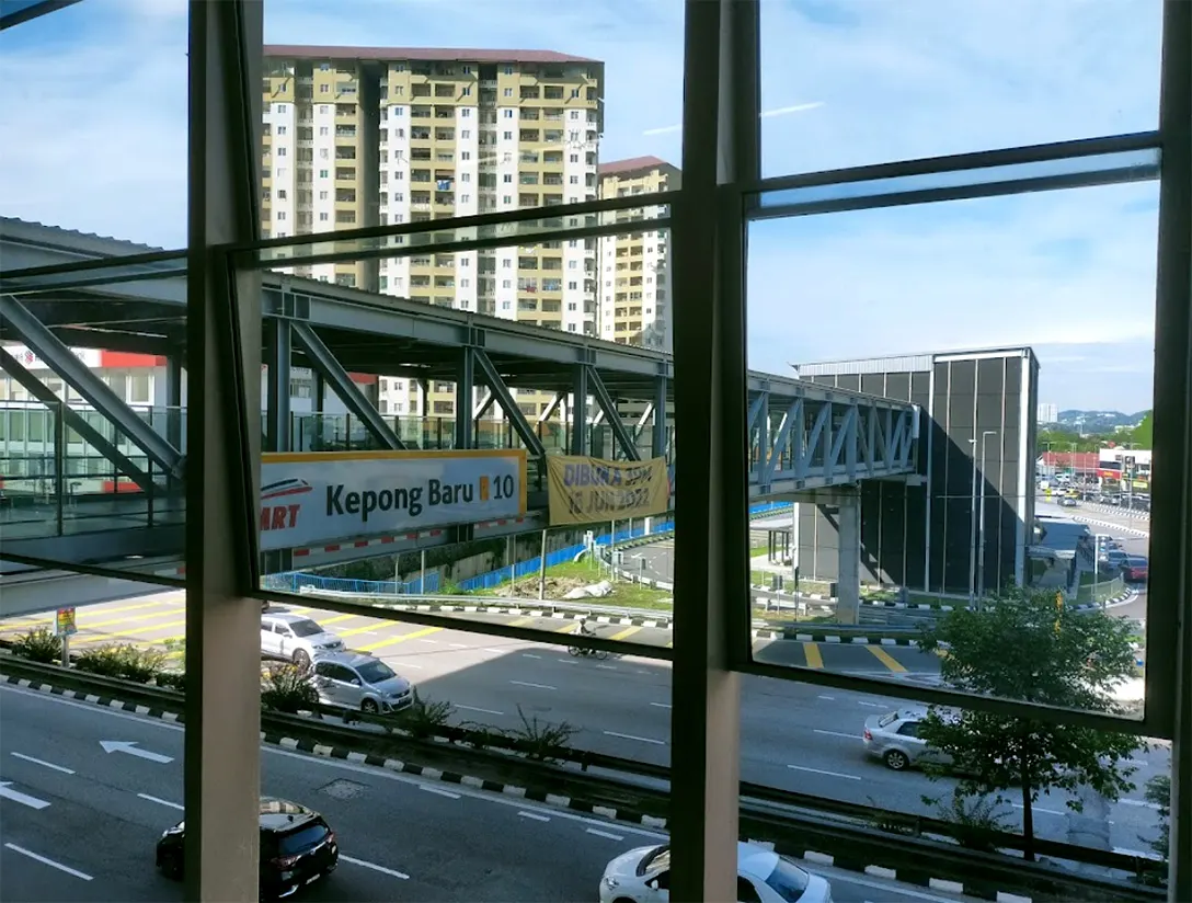 View from the Kepong Baru MRT station