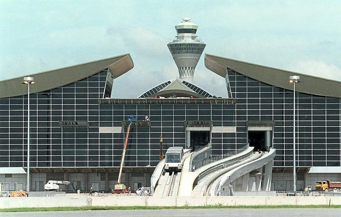 Upgrading work: A filepic showing an aerotrain leaving the KLIA terminal. The service is undergoing a replacement programme.