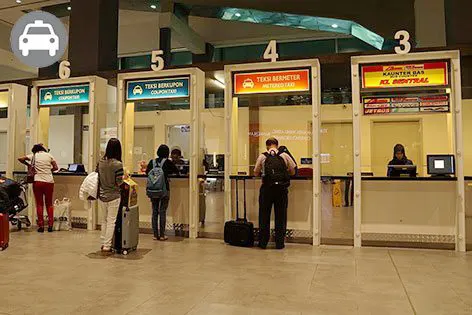 Ticketing counters for taxi services