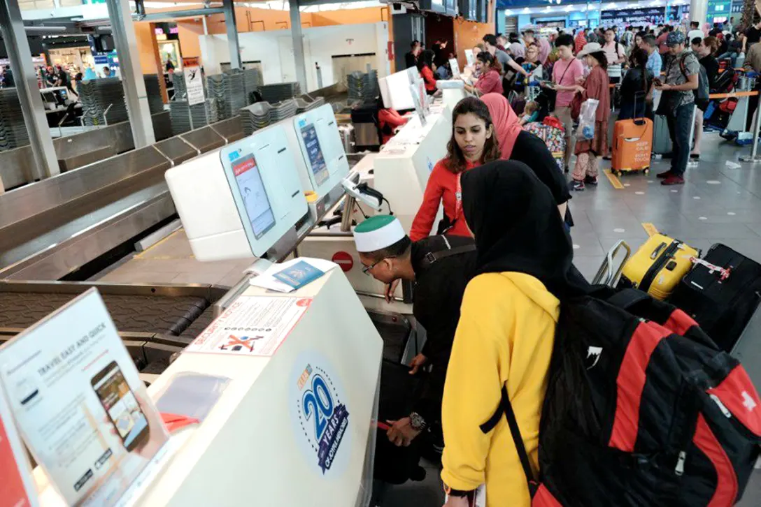 AirAsia's baggage drop / check-in counters