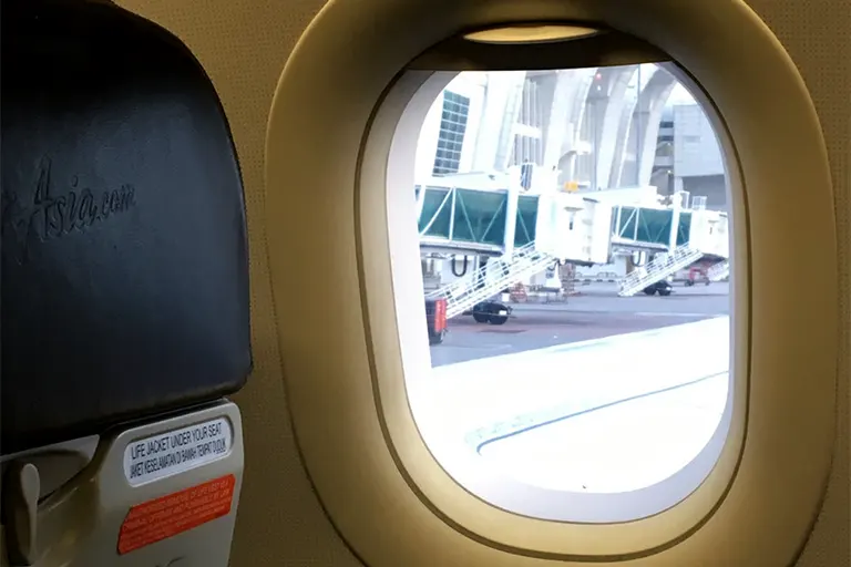 View from inside the flight