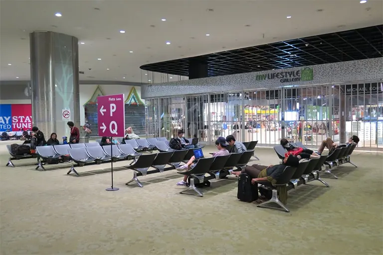 Waiting area at the Satellite building