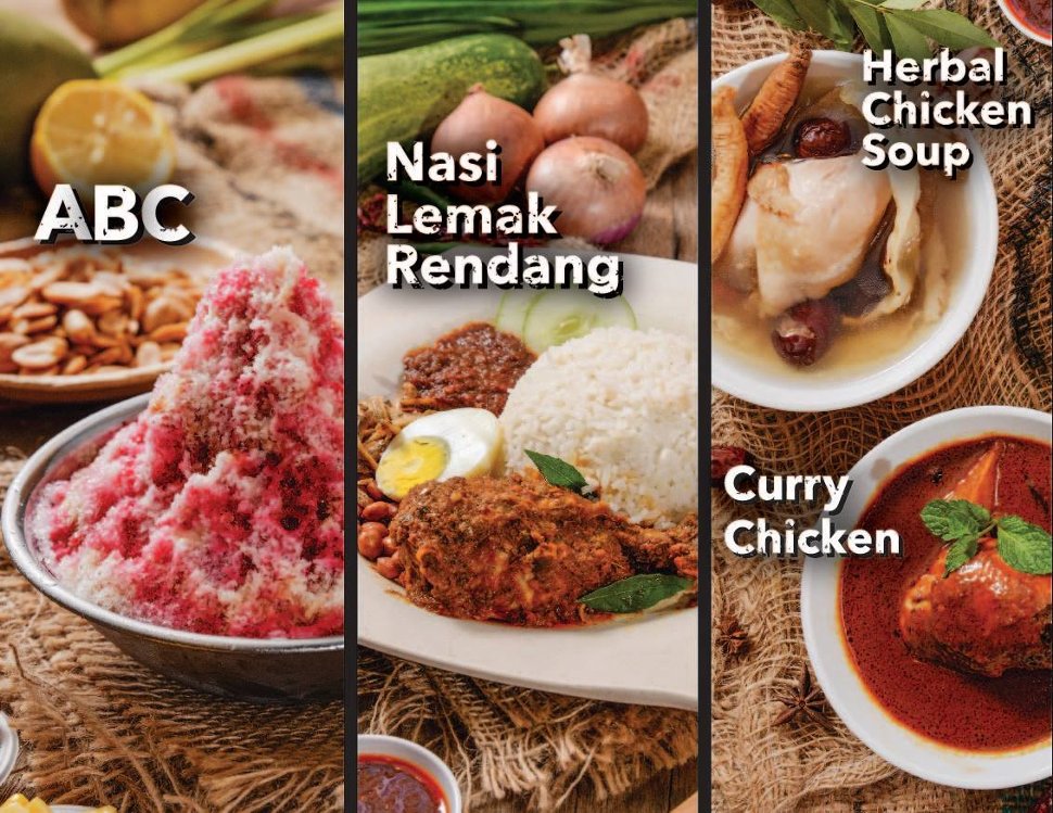 ABC, Nasi Lemak Rendang, Herbal Chicken Soup