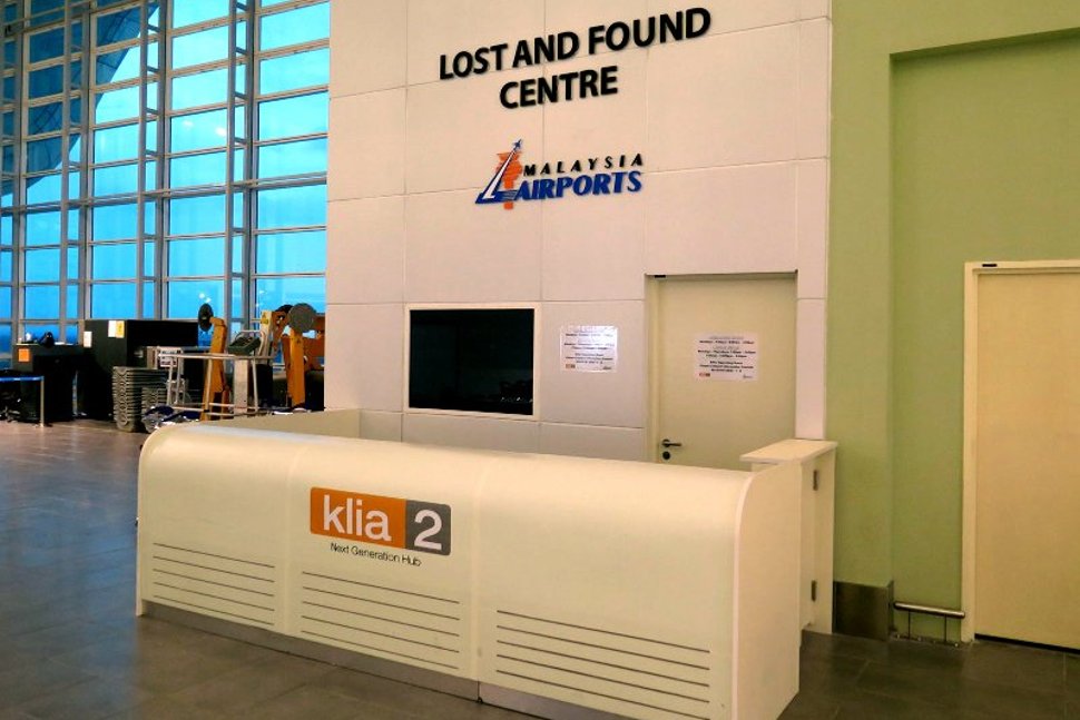 Lost and found center at klia2 Departure Hall