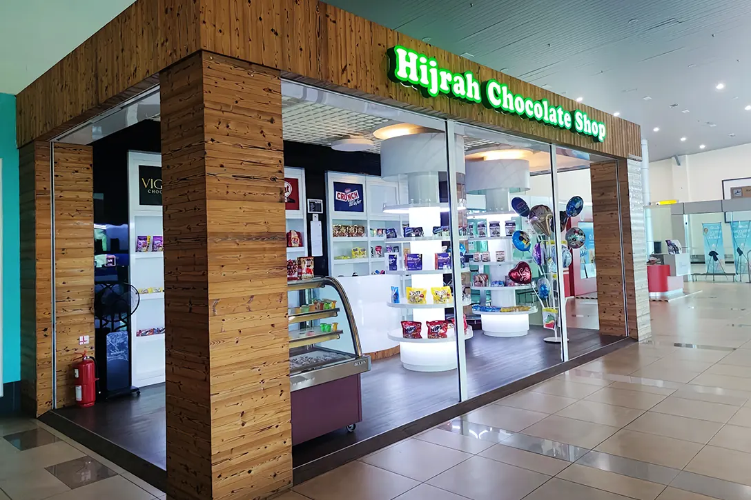 Hijrah Chocolate shop at Malacca International Airport, Melaka Airport