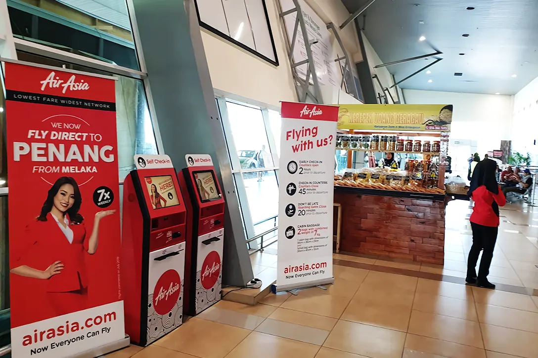 Check in kiosks at Malacca International Airport, Melaka Airport