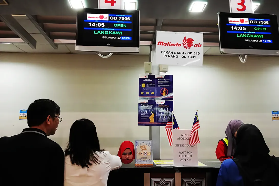 Check in counters at Malacca International Airport, Melaka Airport
