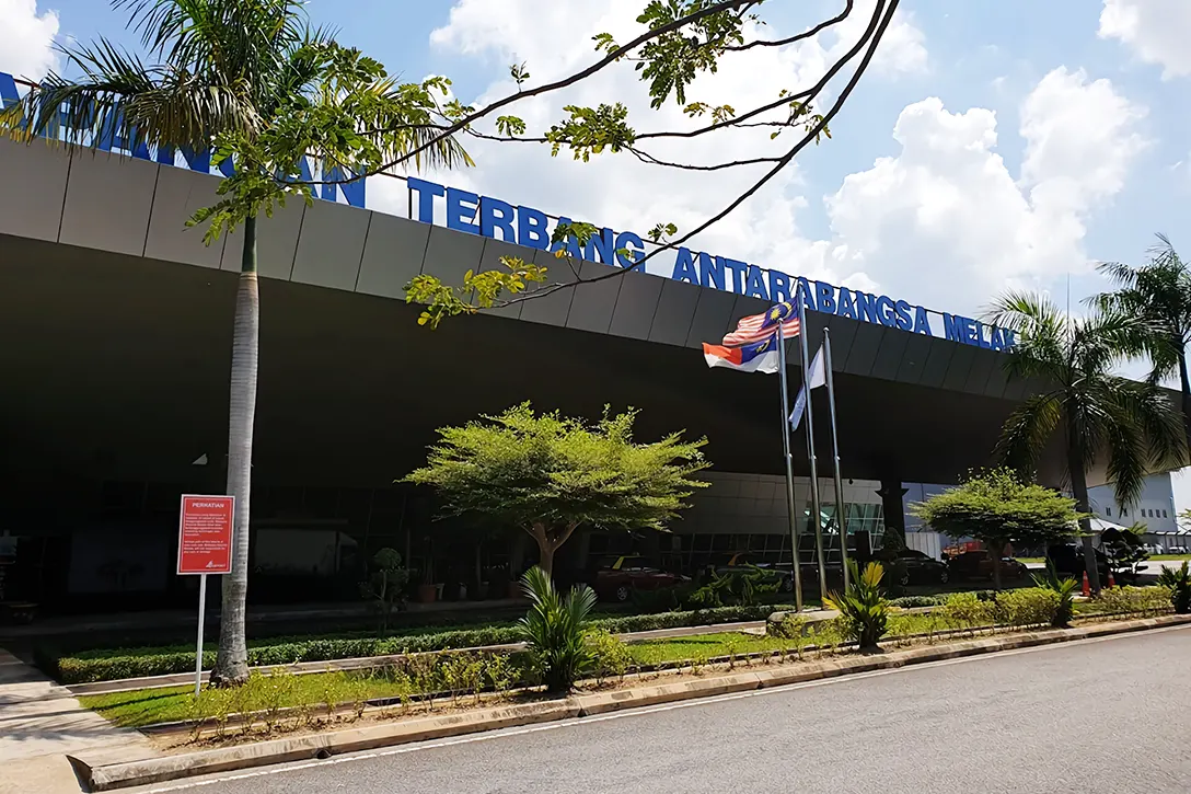 Front view of the airport