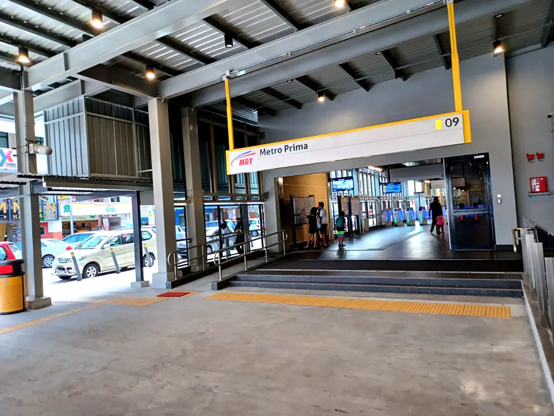 Entrance A of Metro Prima MRT station