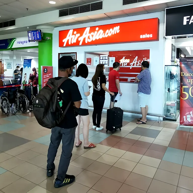 AirAsia counter at the airport