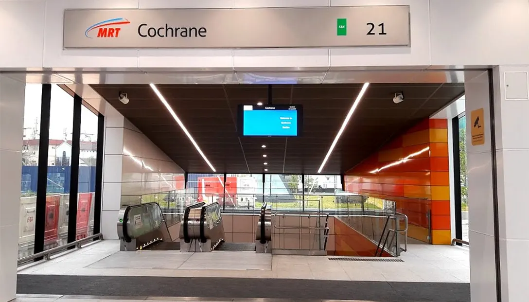 Entrance to Cochrane MRT station