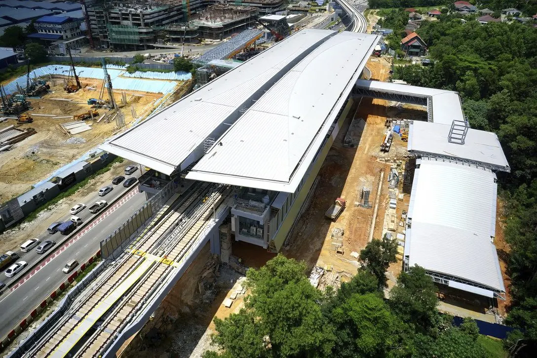 Aerial view of the Kampung Selamat Station site.