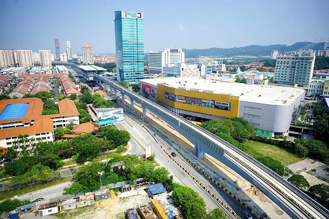Aerial view of Mutiara Damansara MRT station