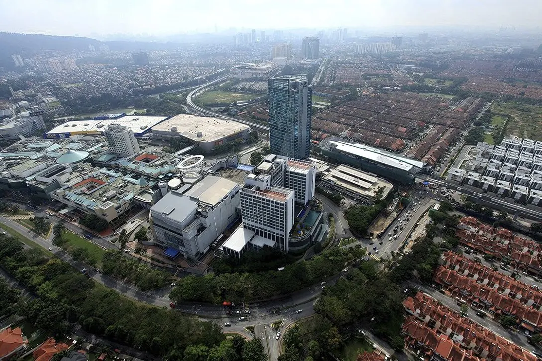Aerial view of the Mutiara Damansara Station which is under construction.