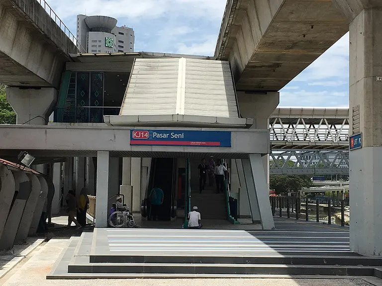 Entrance to the Pasar Seni LRT Station from Jalan Tun Tan Cheng Lock
