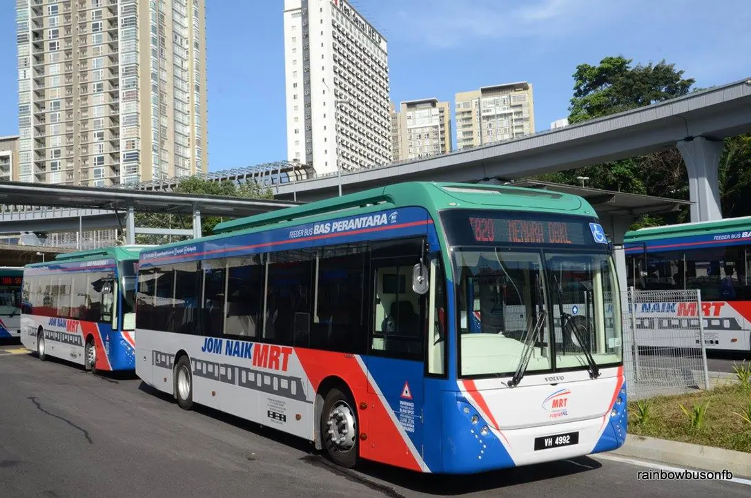 Feeder buses at Pusat Bandar Damansara MRT station