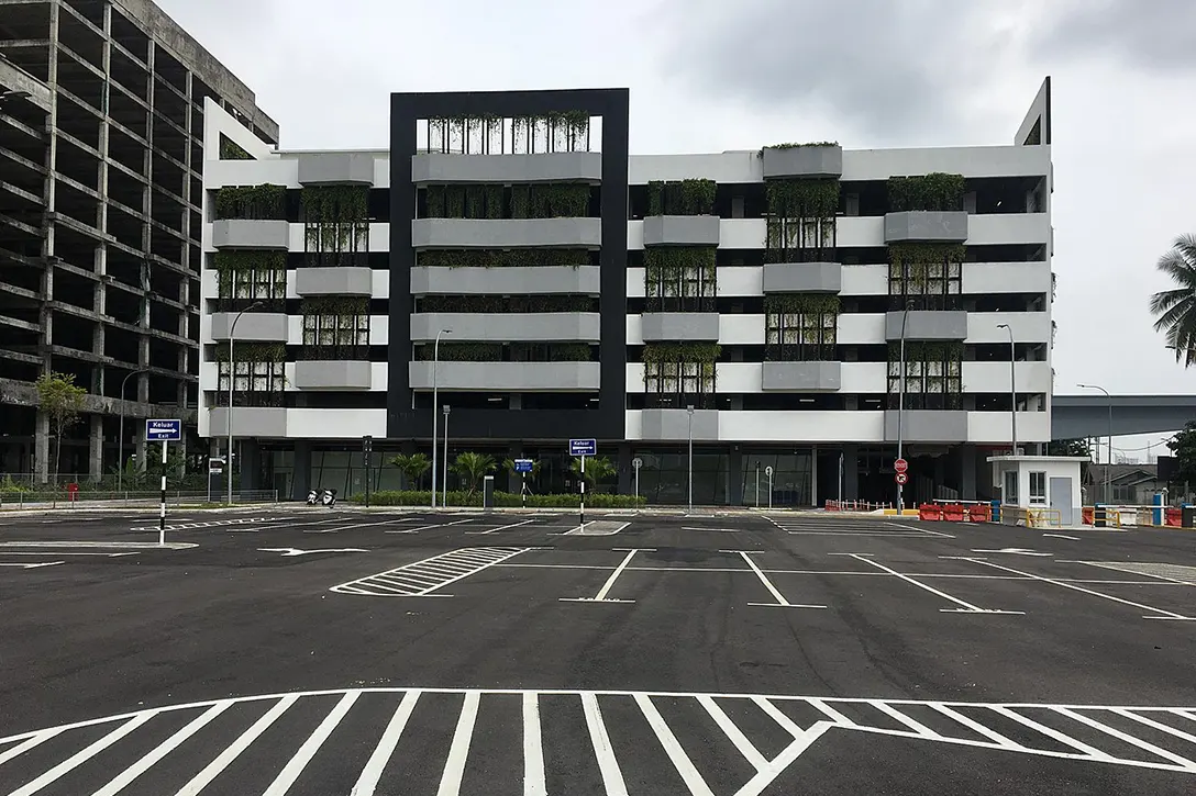 Park and ride facility at the Sungai Jernih MRT station