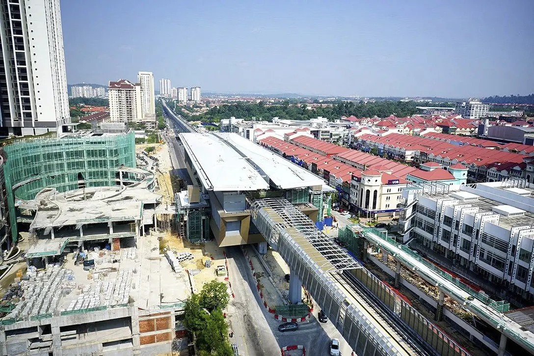 View of the construction of the Surian Station in progress.